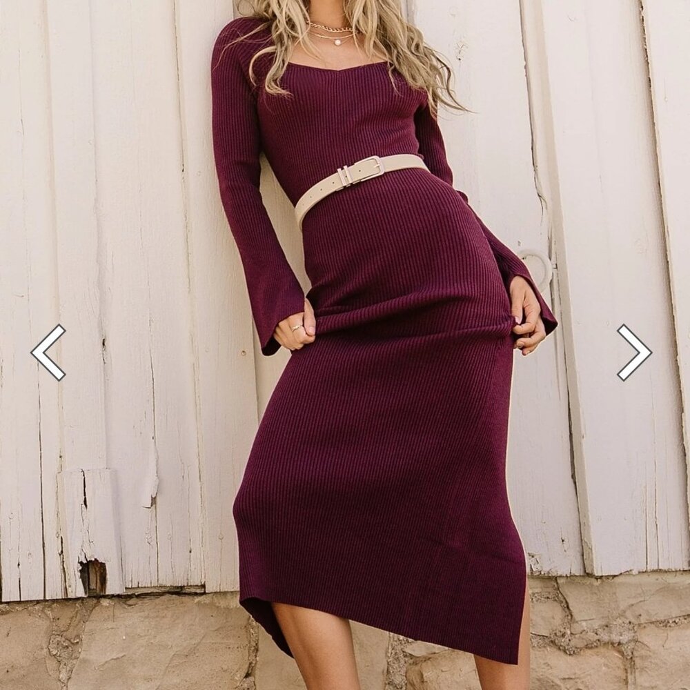 Baltic Born Ribbed Maxi Midi Sweater Dress